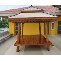 ราคา ศ.ศาลาเฟอร์นิเจอร์ไม้ ศาลาไม้สัก S Wooden Furniture 3 2.5*2.5*3 3*3 ศาลาไม้สัก หลังคาสีงาช้าง ศาลาสีสักทอง (10404706)
