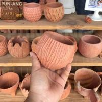 ราคา ปั้นเอง Pun-Ang กระถางแคคตัส กระถางดินเผา กระถางดินเผาทรงกลม 5 (10438126)