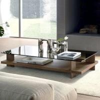 ราคา laa_loft_design โต๊ะกลาง วัสดุไม้Mdf เคลือบวีเนียร์ กระจกนิรภัย ขนาด 100×100×30 (10573712)