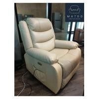 ราคา MATEO Recliner โซฟาหนังแท้ ปรับเอนมือ รุ่น Plabo ขนาด 85 Beige genuineLeather (10707481)