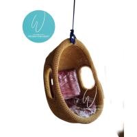 ราคา Wichian Rattan กระเช้าชิงช้ารังนกหวายเทียมสำหรับแขวน. หวายแท้ ทรงไข่ สานลายธรรมดา (10742012)
