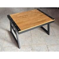 ราคา Loft Style Wood โต๊ะกลางขา A ขอบเหล็ก ไม้สัก ขนาด 60x80x45 cm (10738824)