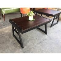 ราคา Loft Style Wood โต๊ะกลางขา A ขอบเหล็ก ขนาด 60x80x45 cm โอ๊คดำ (10738821)