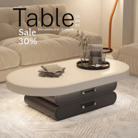 ราคา RSLUXURY โต๊ะกลาง โต๊ะกาแฟ สไตล์อิตาลี เบจ 120cm (10850189)