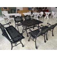 ราคา Anchisaalloy ชุดสนามอัลลอย 6 ที่นั่ง ลายกุหลาบ สีดำวาว (10898605)