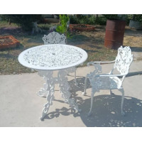 ราคา Anchisaalloy ชุดสนามอัลลอย 2 ที่นั่ง โต๊ะ1 เก้าอี้ 2 สีขาว (10876791)