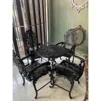 ราคา Anchisaalloy ชุดสนามอัลลอย 4 ที่นั่ง สีดำวาว สีดำ (10845443)