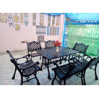 ราคา Anchisaalloy ชุดสนามอัลลอยด์ 6 ที่นั่ง สวยหรูผู้ดี สีดำวาว (10884728)