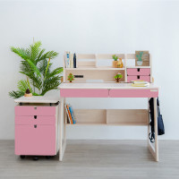 ราคา Knotty Berry โต๊ะเขียนหนังสือไม้ยางพารา รุ่น LEAF กว้าง 100 x ลึก 65 x สูง 115 ซม. (สูงถึงหน้าโต๊ะ 73 ซม.) สีไม้ธรรมชาติ/ชมพู (10962370)