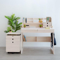 ราคา Knotty Berry โต๊ะเขียนหนังสือไม้ยางพารา รุ่น LEAF สีไม้ธรรมชาติ กว้าง 100 x ลึก 65 x สูง 115 ซม. (สูงถึงหน้าโต๊ะ 73 ซม.) (10962363)