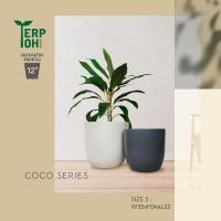 ราคา terptoh กระถางไฟเบอร์กลาส รุ่น COCO SIZE S ขาว (10959729)