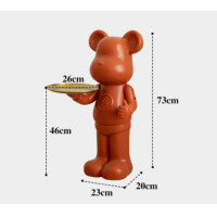 ราคา CoreaConnect โต๊ะข้างโซฟาหมี Bearbrick รุ่น DTP00 (สีน้ำตาล) ขนาด 23*20*73 cm (10985424)