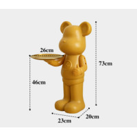 ราคา CoreaConnect โต๊ะข้างโซฟาหมี Bearbrick รุ่น DTP00 (สีเหลือง) ขนาด 23*20*73 cm (10985427)