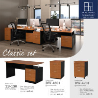 ราคา อัคราเจริญ เฟอร์นิเจอร์ โต๊ะทำงานขนาด 150 ซม. โต๊ะขนาดใหญ่ พื้นที่ทำงานกว้างไม่อึดอัด มีตู้ลิ้นชักเก็บของ 2ลิ้นชัก เชอร์รี่/ดำ (11001944)