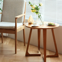 ราคา Wood Slash โต๊ะข้างเตียง โต๊ะกาแฟ โต๊ะกลาง Niko สไตล์มูจินิมิมอล ไม้โอ๊ค 60x60x50 (11008847)