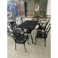 ราคา aunchisaalloy ชุดสนามกลางแจ้ง อัลลอยด์ 6 ที่นั่งสีดำ (12009381)