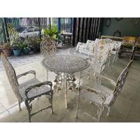 ราคา Anchisaalloy ชุดสนามอัลลอยด์ เฟอร์นิเจอร์สนาม 4 ที่นั่ง สีขาวเขียนทอง (11070373)