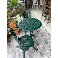 ราคา Anchisaalloy ชุดสนามอัลลอยด์ โต๊ะสนาม 2 ที่นั่ง โต๊ะกาแฟ เฟอร์นิเจอร์สนาม สีดำ (12002832)