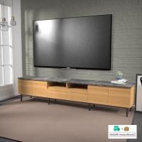 ราคา Inhome furniture ชั้นวางทีวีขนาดใหญ่ บาน Soft-Close W240xD40xH52 รุ่น TV-2453 HW-NMB (12036717)