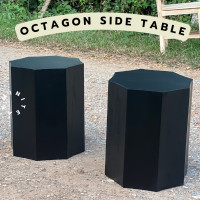 ราคา miniteak โต๊ะข้างเตียง โต๊ะข้างโซฟา ไม้สักแท้ สีดำ (12148880)