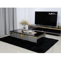 ราคา furyouliving โต๊ะกลางกระจก รุ่น แคริส caris หรูหรา มีลิ้นชัก (12233030)