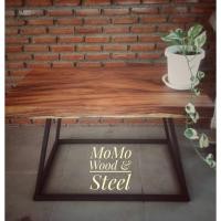 ราคา MoMo Wood&Steel โต๊ะกลางไม้จามจุรีLoft33-357050 ขาเหล็กกล่องเหลี่ยม (12277424)