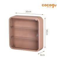 ราคา COCOGU กล่องโมเดล ตู้โชว์ติดผนัง กันฝุ่น รุ่น 886 coffee (12398513)