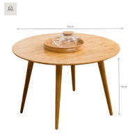 ราคา Cozy Corner โต๊ะไม้รุ่น Teburu raundo shoto สไตล์ญี่ปุ่น มินิมอล 60x60x75 cm. (12442726)