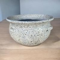 ราคา Lanna Pottery Flowerpotกระถางดินเผาปากกว้างมีหู 4 หู ขนาด 55 x 40 cm. สีขาวเก่า,ก้นกระถางไม่มีรู (12478894)