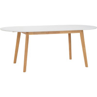ราคา Mood & Tone Furniture โต๊ะอาหารทรงรีปรับขยายได้ขนาด 150/195 ซม. รุ่น BUXTON White (12522024)