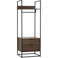 ราคา Mood & Tone Furniture ตู้เสื้อผ้าแบบเปิดโล่งมีลิ้นชักเก็บของ CREST Walnut#170 (12580007)