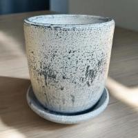 ราคา Lanna Pottery Flowerpotกระถางดินเผาทรงกระสุน ขนาด 15 x 15 cm. พร้อมจานรอง สีฟ้าคราม (12530122)