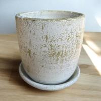 ราคา Lanna Pottery Flowerpotกระถางดินเผาทรงกระสุน ขนาด 15 x 15 cm. พร้อมจานรอง สีเหลือง (12530123)