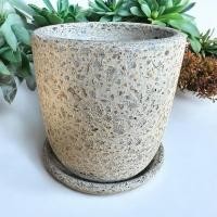 ราคา lanna Pottery Flowerpotกระถางดินเผาทรงกระสุนวินเทจ ขนาด 15 x 15 cm. พร้อมจานรอง normal (12530164)
