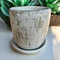 ราคา Lanna Pottery Flowerpotกระถางดินเผาทรงกระสุน ขนาด 15 x 15 cm. พร้อมจานรอง สีเขียวเข้ม (12530120)