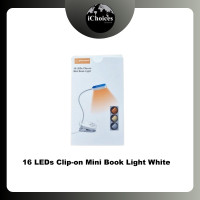 ราคา Glocusent® 16 LEDs Clip-on Mini Book Light ไฟ LED แบบหนีบ แบบชาร์จได้ ไฟฉาย ไฟอ่านหนังสือ White (12634558)