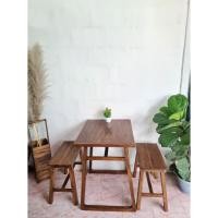 ราคา Naijanshop ชุดโตีะสนาม และม้านั่ง โต๊ะกินข้าว ผลิตจากไม้สัก ขนาดโต๊ะ 655x545 สูง 76 (เฉพาะโต๊ะ 1 ตัว) normal (12565283)