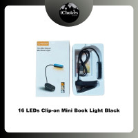 ราคา Glocusent® 16 LEDs Clip-on Mini Book Light ไฟ LED แบบหนีบ แบบชาร์จได้ ไฟฉาย ไฟอ่านหนังสือ Black (12634556)
