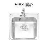 ราคา MEX รุ่น DLC50 อ่างล้างจาน 1 หลุม ขนาด 50 x 50 สเตนเลส สตีล AISI 304 (12634827)