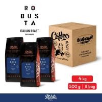 ราคา Ratika | ยิ่งซื้อ ยิ่งลด เมล็ดกาแฟคั่ว Ratika Coffee Robusta : กาแฟราติก้า โรบัสต้าแท้ 100% คั่วกลาง 500G. 2 / 4 KG. ขนาด 500 กรัม 8 ถุง (12634945)