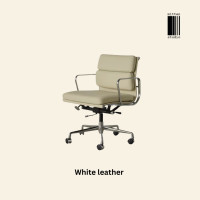 ราคา Mitten Studio EA Chair เก้าอี้ home office เบาะหนังนุ่มๆ นั่งสบาย White Leather (12635318)