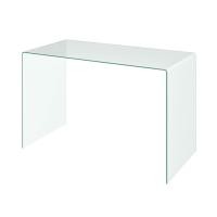 ราคา Mood & Tone Furniture โต๊ะทำงานกระจกดัดโค้งขนาด 120 ซม. รุ่น CHICAGO CLEAR (11082831)