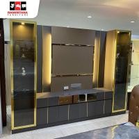ราคา RAMINTHRA FURNITURE ตู้โชว์วางทีวี 3 เมตร รุ่น- บราโด้ (วางทีวีได้สูงสูง 75 นิ้ว) เทายีนส์ (12176775)