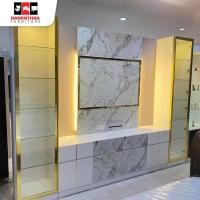 ราคา RAMINTHRA FURNITURE ตู้โชว์วางทีวี 3 เมตร รุ่น- บราโด้ (วางทีวีได้สูงสูง 75 นิ้ว) ขาว (12176774)
