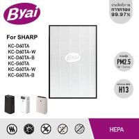 ราคา Byai แผ่นกรองเครื่องฟอกอากาศ Sharp KC-D60TA-W KC-G60TA-W ใช้แทนแผ่นกรองรุ่น Sharp FZ-D60HFE และ FZ-D60DFE HEPA แผ่นกรองเครื่องฟอกอากาศ (10730016)