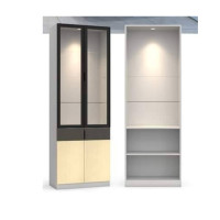 ราคา FDN Furniture ตู้โชว์กระจกมีไฟ ตู้โชว์โมเดล ขนาด 80*40*230 ซม. รุ่น ES-801 สีเทา/ไวท์ชอค/ซิลค์ (12638168)