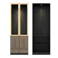 ราคา FDN Furniture ตู้โชว์กระจกมีไฟ ตู้โชว์โมเดล ขนาด 80*40*230 ซม. รุ่น GS-801S สีเเอชเกรย์/ฟอสซิลค์ (12638174)