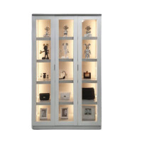 ราคา FDN Furniture ตู้โชว์กระจกมีไฟ ตู้โชว์โมเดล ขนาด 120*40*200 ซม. รุ่น ซูซาน สีดัสตี้ (12638363)