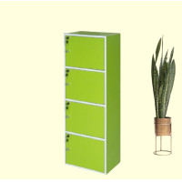 ราคา OF ตู้วางสินค้า ตู้เอนกประสงค์ ตู้ทึบ ตู้ 4 ชั้น มาพร้อมกุญแจปลอดภัย Furniture ชั้นวางของเอนกประสงค์ 4 ช่อง 4 4ชั้นกุญแจเขียว (12636870)