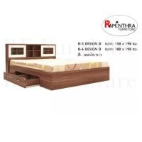 ราคา Raminthra Furniture เตียงบานเลื่อน 5ฟุต มีลิ้นชัก (1) 5 ฟุต วอลนัท (10466909)